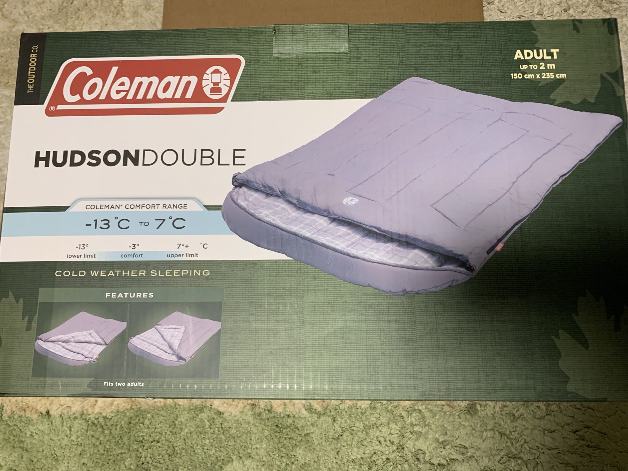 コールマン 二人用寝袋HUDSON 2-PERSON SLEEPING BAG - アウトドア寝具